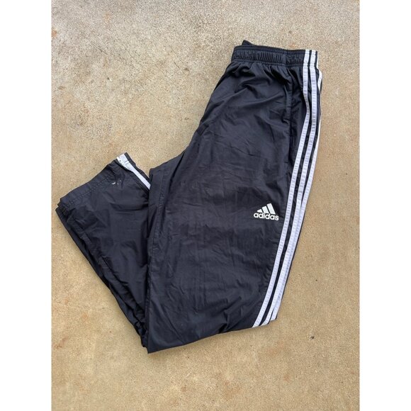 Adidas Black Climalite Track Pants With White Stripes W3 - Picture 1 of 6